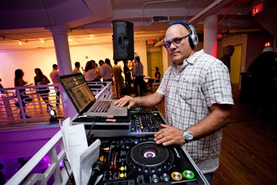 Mark Leventhal spun upbeat tunes from the DJ booth.