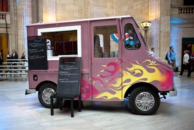 The Gaztro-Wagon food truck was stationed in the ballpark-inspired area.