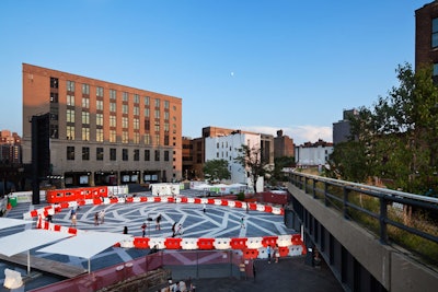 The 8,000-square-foot High Line Rink, which Uniqlo developed with the Friends of the High Line, debuted in late July at the public plaza below the elevated park at West 30th St. as one of the only open-air roller skating venues in the city. The venture was part of a two-year partnership that supports the maintenance and operations of the High Line.