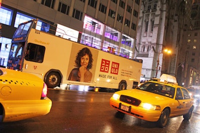 During the event, empty CitySights tour buses wrapped in Uniqlo's 'Made for All' campaign imagery circled the block of the flagship as well as traveling along Sixth and Madison Avenues.