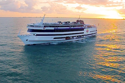 Victory Casino Cruises's vessel is a 40,000-square-foot ship with four decks.