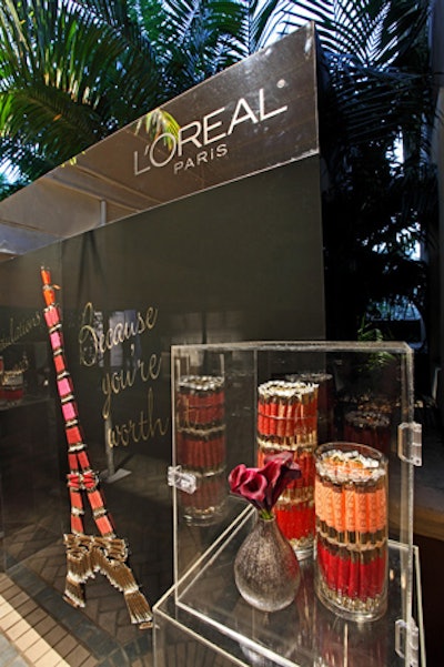 L'Oreal glosses made up an Eiffel Tower decor and branding piece.