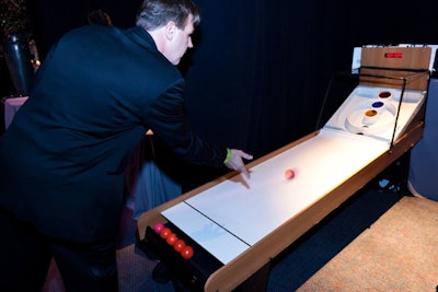 Guests who scored high in skeeball could win prizes from Louis of Boston.