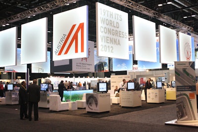 Austria touted its role as host for the World Congress in 2012 with a large exhibit just inside the entrance to the trade show. The exhibit featured a variety of Austrian companies.
