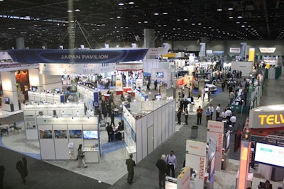 The trade show filled 350,000 square feet of the convention center and a large part of the parking lot.