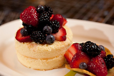 The desserts at Nick's Italian Kitchen include a ricotta cheesecake topped with fresh fruit.