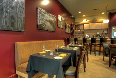 Nick's Italian Kitchen has seating for 75 at tables and two small bars.
