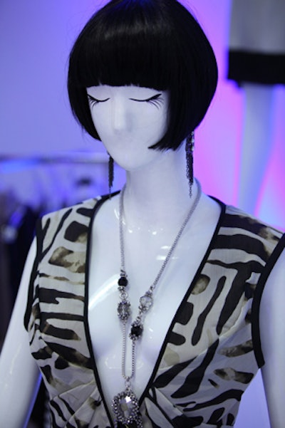 Mannequins wore jewelry from Frill.