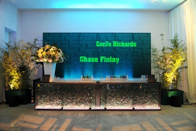 To give all 100 Game Changers time in the spotlight, the organizers decorated the bar's backdrop with the names of the honorees.