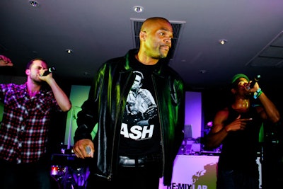 Live musical performances were also an integral part of the event series and included Darryl McDaniels, D.M.C. of Run D.M.C. (pictured, center), the Cold War Kids, and Eclectic Method.