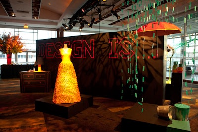 In another installation, gala guests could draw or write what design means to them using more of 3M's brightly colored adhesive strips. The corporation, which has been involved with the Cooper-Hewitt's exhibitions in the past, donated the supply of tape.