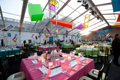 Dinner took place on the museum's front lawn in a heated tent from Partytime Productions.