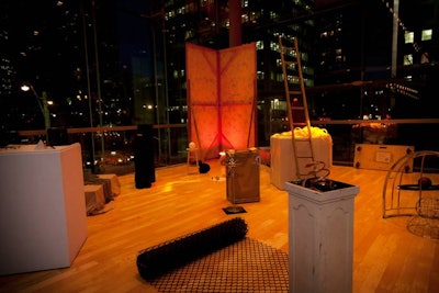 Artists Jennifer Rose Sciarrino and Nadia Belerique created an installation called Between Two Pillars on the second-floor landing of the Four Seasons Centre for the Performing Arts.