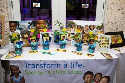 A child sponsorship table provided guests with information about Friends of the Orphans.