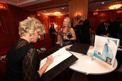 Illustrator Rosemary Fanti sketched portraits of guests.
