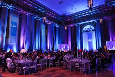 Bravo! staged the dinner in the main room of the Mellon Auditorium.