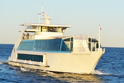 The 600-person Hornblower Hybrid is an environmentally friendly yacht that became available in November.