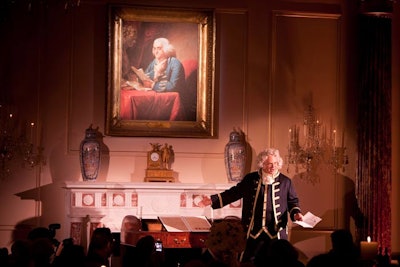 Benjamin Franklin performer Harry Winter was supplied by Ford's Theatre.