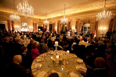 Some 230 guests convened in the State Department's Benjamin Franklin State Dining Room for the program of entertainment, dinner, and awards.