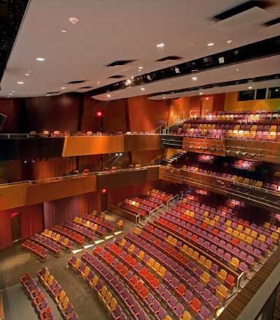 The theater at the South Miami-Dade Cultural Arts Center can seat 966 for performances.