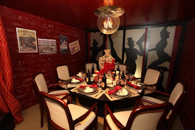 The table from Leopardo, designed by Interior Architects, had a circus theme.