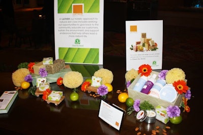 Lather sponsored the gala and also provided a box of its skin-care products for the silent auction.