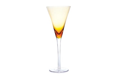 Trumpet in amber, $1, available in New York and the tristate area from West Side Party Rental (212.967.8228, westsidepartyrental.com)