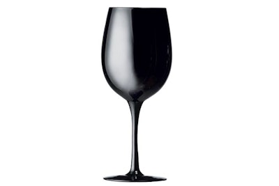 Black wine goblet, available in Toronto from Chair-man Mills