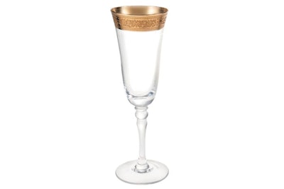 Majestic gold flute, $5, available in New York and the tristate area from Something Different Party Rental