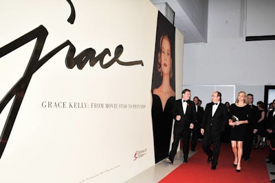 Prince Albert and Princess Charlene walked the red carpet in the atrium of the TIFF Bell Lightbox. Images of Grace Kelly and videos of her Oscar acceptance speeches were projected overhead.