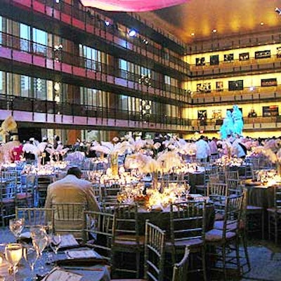 For the New York City Ballet's Dance With the Dancers benefit, dinner was served on the New York State Theater's promenade level.