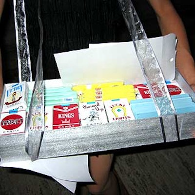 Raffle ticket buyers were offered candy cigarettes.