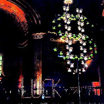 For the Design Industries Foundation Fighting AIDS' (Diffa) Casino II benefit, Bentley Meeker spelled out the word 'luck' in candles and placed candelabras in the shape of dollar signs throughout Cipriani 42nd Street.