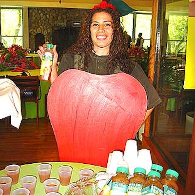 Peggy Pardo of the Ultimate Juice Company was one of the Naked Juice employees dressed in fruit costumes to represent the company's three flavors of organic juice.
