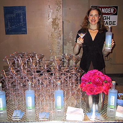 Marni Mayerson, a brand manager with Water Mill Brands Ltd., poured martinis made with Peconika vodka, which was donated to the event by the Long Island-based spirits company.