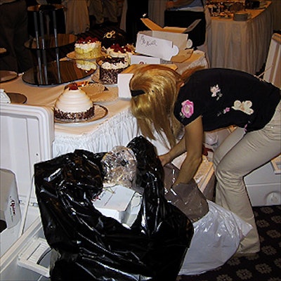 Halfway through the event, Gigi Grill from Gigi's Creations was still unloading cakes and cookies from the Alpine Pastry Shoppe in the middle of the party.