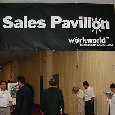 Signs by Photobition led job seekers through Madison Square Garden to the registration area for the HotJobs.com Career Expo.