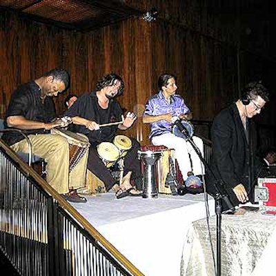 DJ Shark and a trio of bongo-drumming friends provided a fun, energetic alternative to straight DJ music.