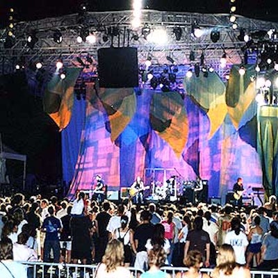 Tom Schwinn Designs created multi-colored stage backdrops and lighting designer Rick Siegel lit them with a barage of hues during the performances.