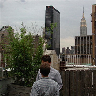 Guests enjoyed beautiful views of the New York skyline on the upper floor of the party at Studio 450.