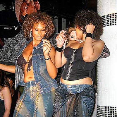 For the Vogue and Lane Bryant Denim-a-Go-Go party, full-figured models grooved on tabletops to dance mixes spun by DJ Cassidy at Discotheque.