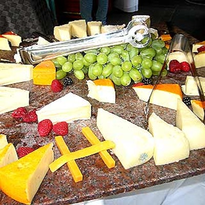 The buffet offered an assortment of cheese.