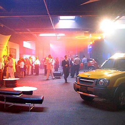 Eyebeam Atelier easily accommodated three cars inside its cavernous raw space.