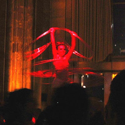 Members of the aerial group Antigravity—who made an appearance during the host's VMA performance—also showed up on the dance floor.
