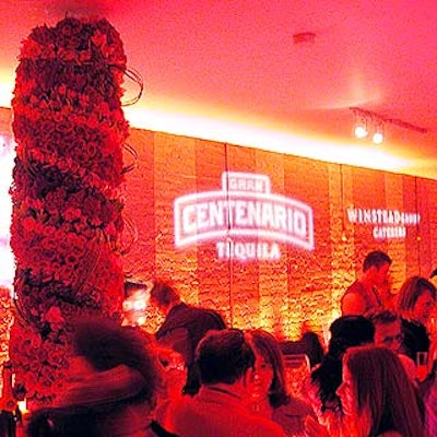 Bentley Meeker doused the studio in pink lights and Matthew David created large floral arrangements for the bar.
