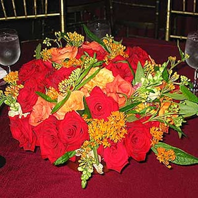 Preston Bailey's lush centerpieces covered the V.I.P. tables.