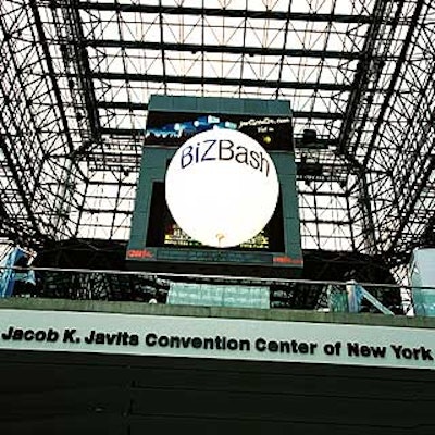 The BiZBash Javits Meeting and Event Expo—The Fresh Idea Show's registration area drew attention with giant branded lighting balloons from AirStar New York.