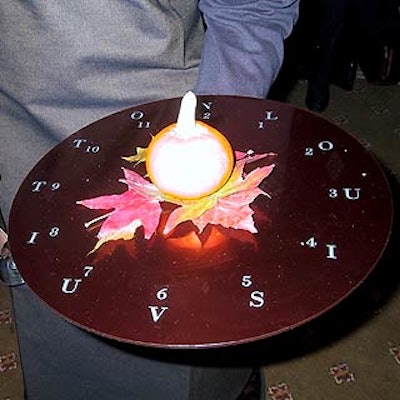Caterer Olivier Cheng's customized trays took inspiration from the Louis Vuitton name and the new line of watches.
