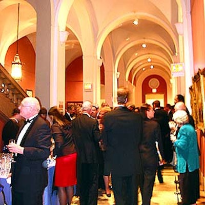 The cocktail hour was held in the society's Great Hall.