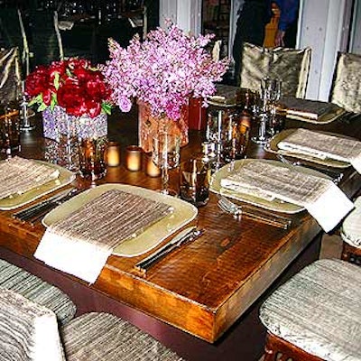 Event designer Colin Cowie paired square plates and square tables at the Council of Fashion Designers of America's awards dinner at the New York Public Library.